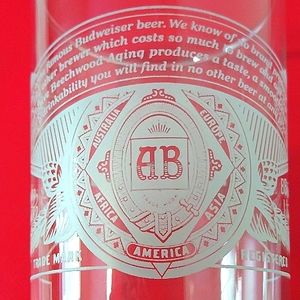 2 FOR $15 BUNDLE Rare Find Home Vintage Budweiser Glass Home Dining Bar